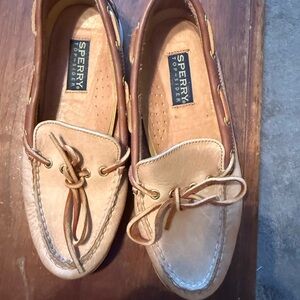 Sperry Women's Tan Topsiders Leather Loafers